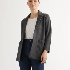 Quince cotton knit blazer
